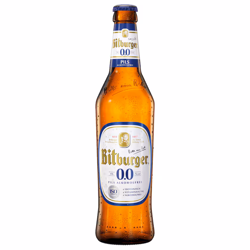 Bitburger Pils 0,0% alkoholfrei 0,5l MEHRWEG