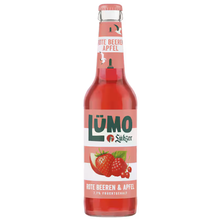 Lübzer Limo Lümo Rote Beeren & Apfel 0,33l MEHRWEG