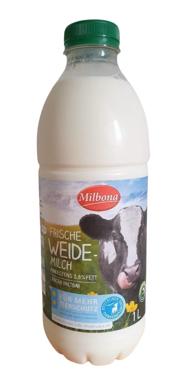 Milbona Frische Weidemilch 1,0l EINWEG
