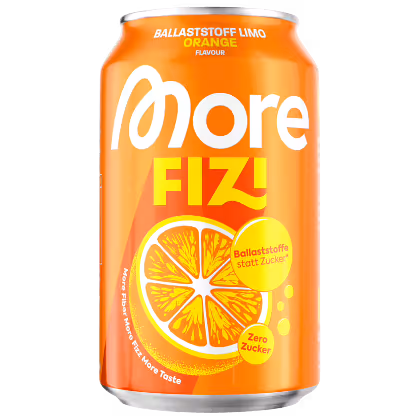More Fizi Ballaststoff Limo Orange Zero 0,33l EINWEG