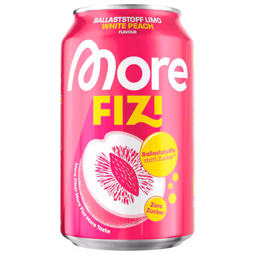 More Fizi Ballaststoff Limo White Peach Zero 0,33l
