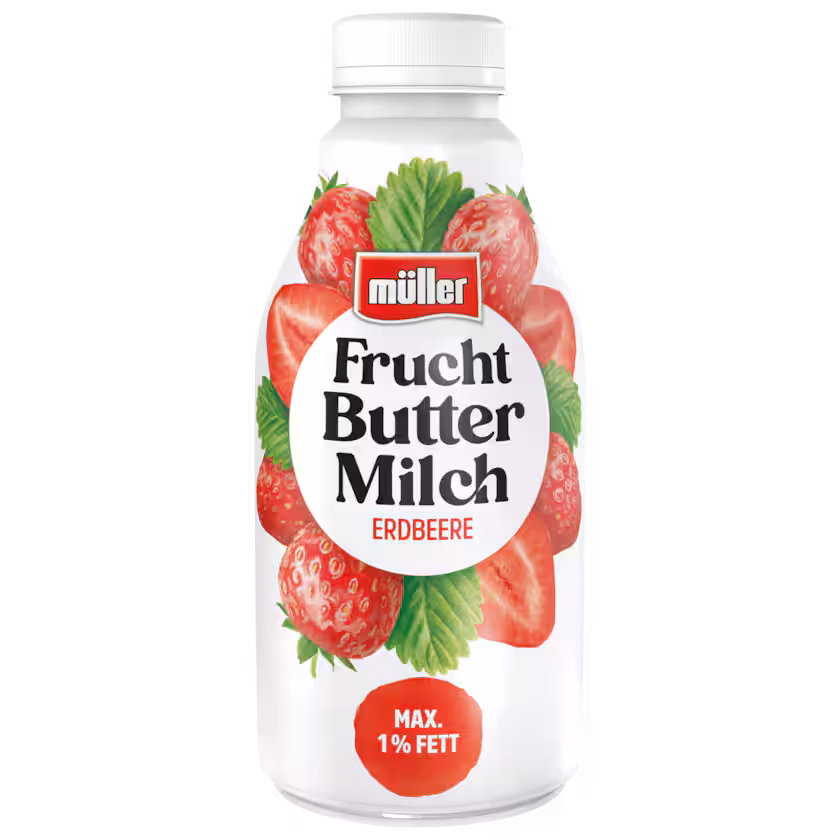 Müller Fruchtbuttermilch Erdbeere 0,5l EINWEG