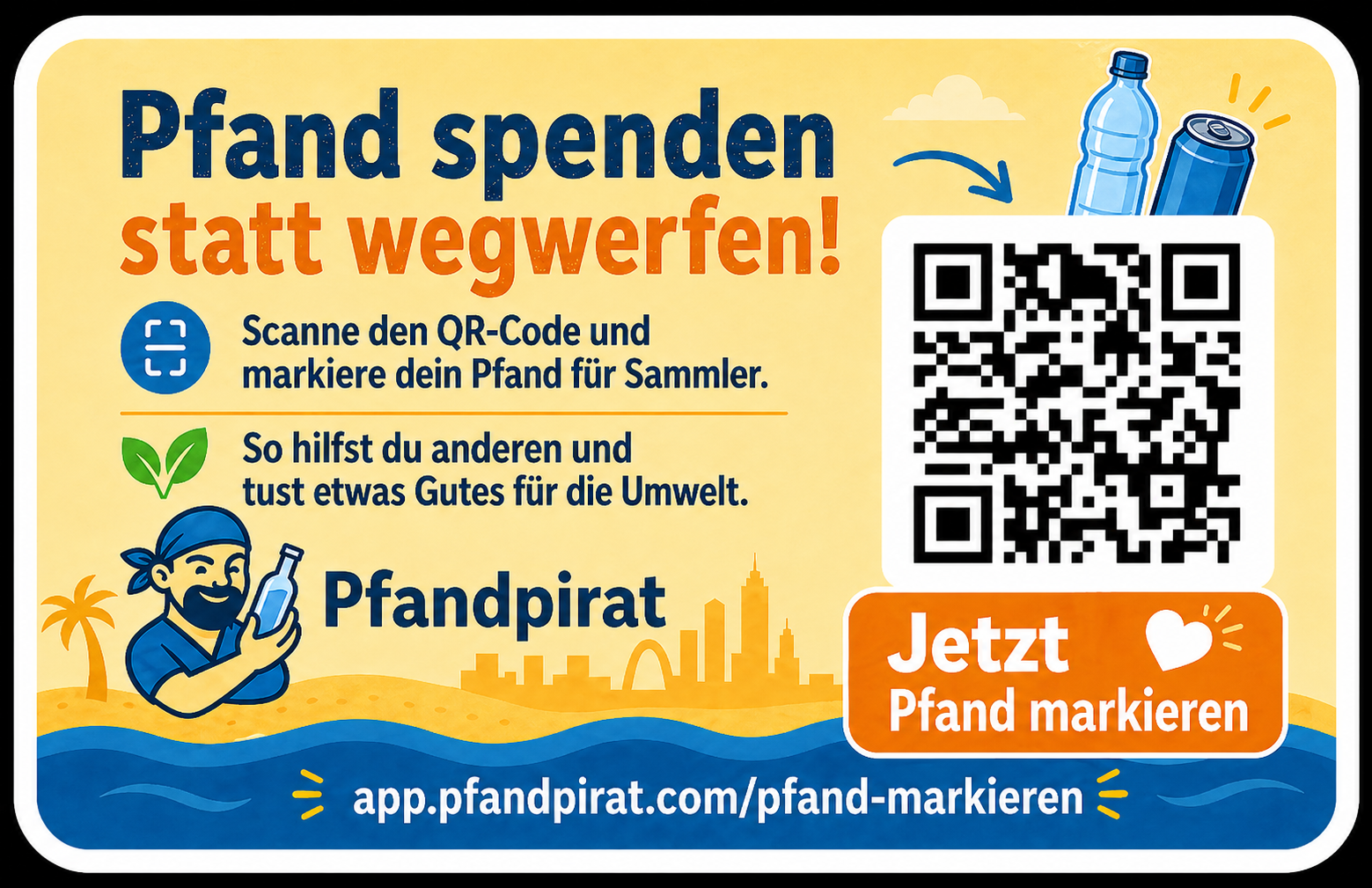 Pfand spenden statt wegwerfen