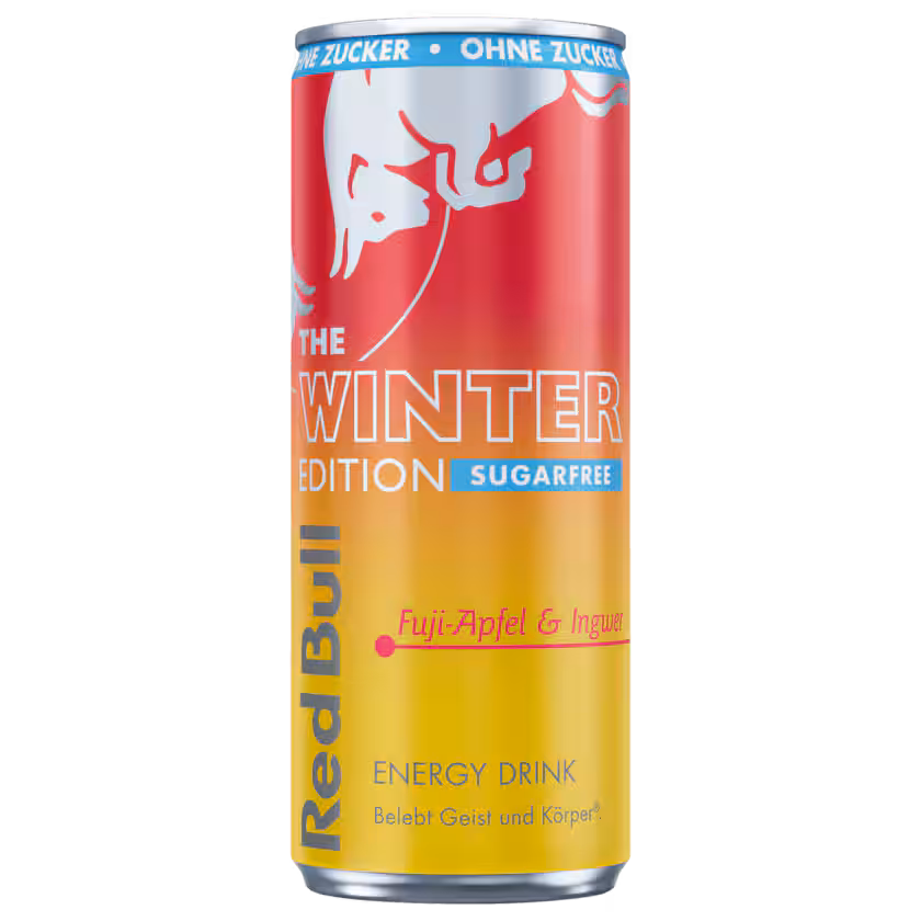 Red Bull The Winter Edition Sugarfree Fuji-Apfel & Ingwer 0,25l EINWEG