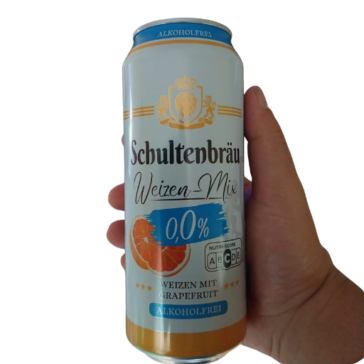 Schultenbräu Weizen-Mix 0,0% Weizen mit Grapefruit 0,5l EINWEG