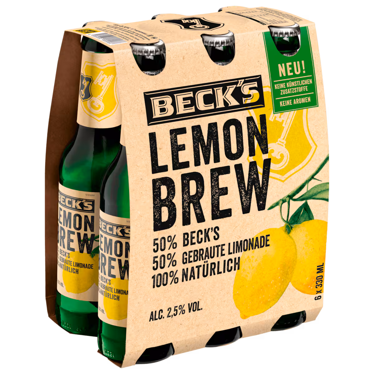 Beck’s Lemon Brew Naturradler 6×0,33l MEHRWEG