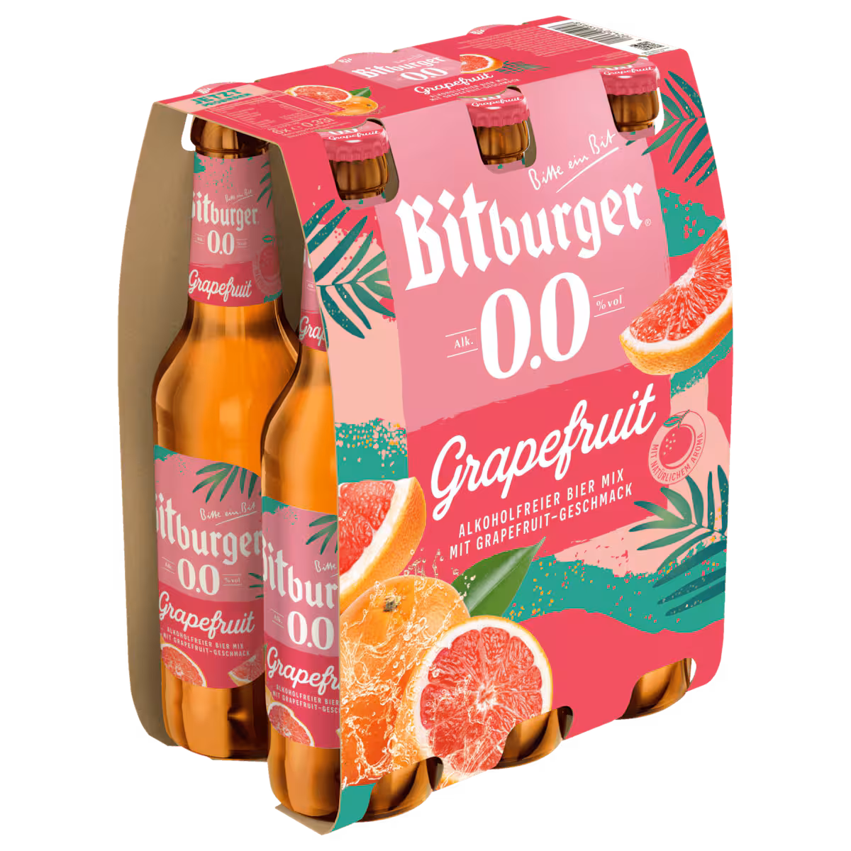 Bitburger Grapefruit 0,0% alkoholfrei 6×0,33l MEHRWEG
