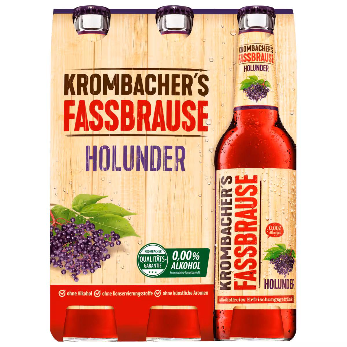 Krombacher’s Fassbrause Holunder 6×0,33l MEHRWEG