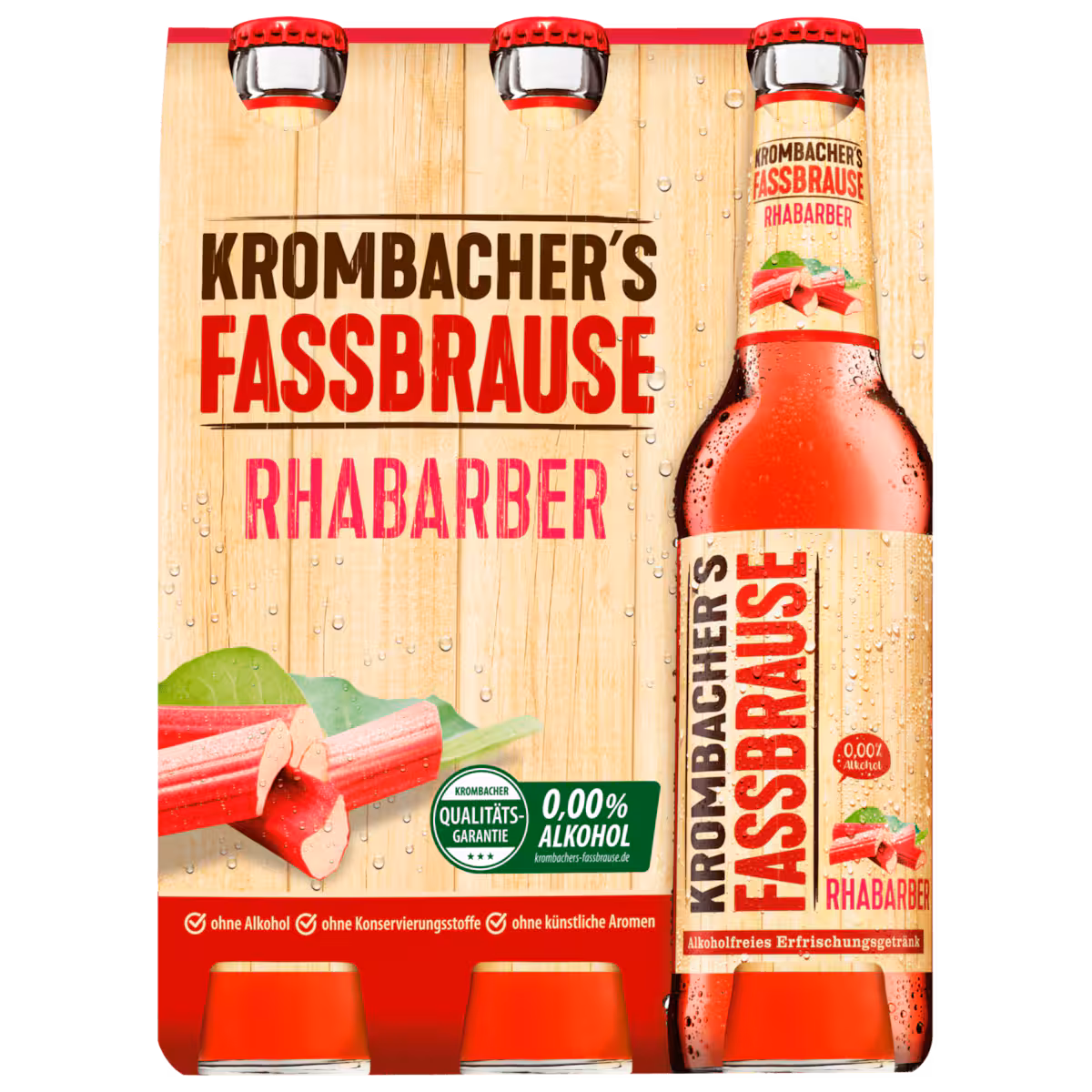 Krombacher’s Fassbrause Rhabarber 6×0,33l MEHRWEG