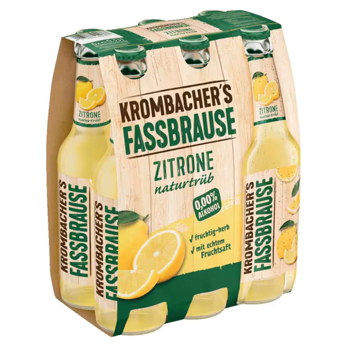 Krombacher’s Fassbrause Zitrone 6×0,33l MEHRWEG
